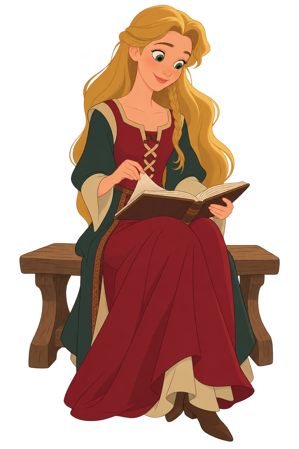 Aliénor d’Aquitaine avec son livre