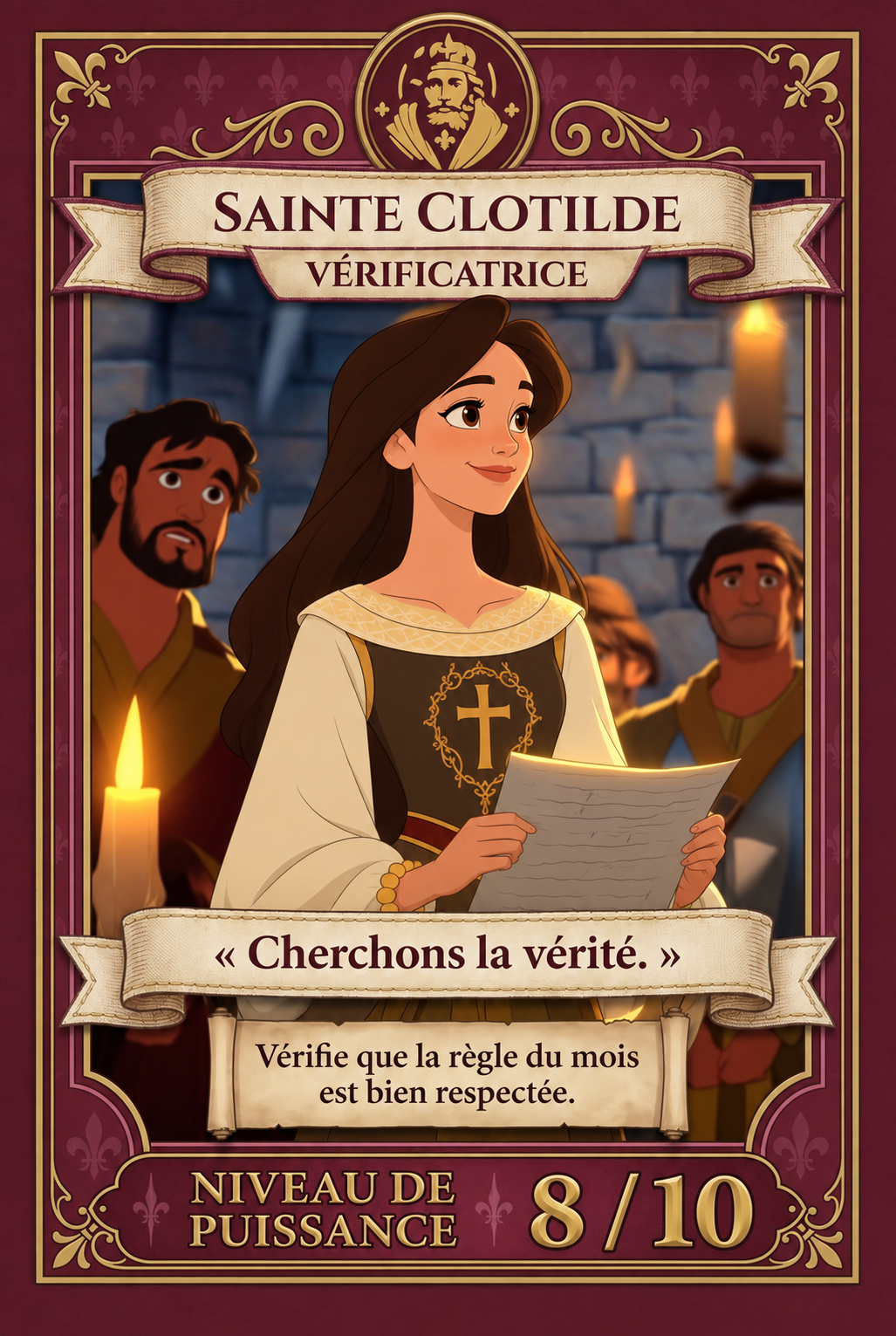 Carte de rôle Vérificatrice, Sainte Clotilde