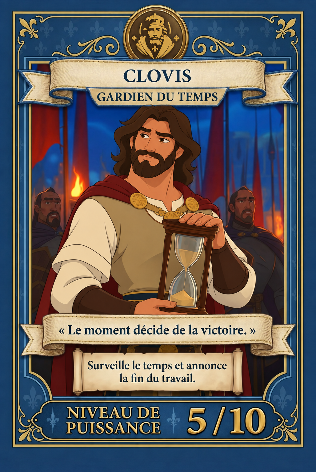 Carte de rôle Gardien du temps, Clovis