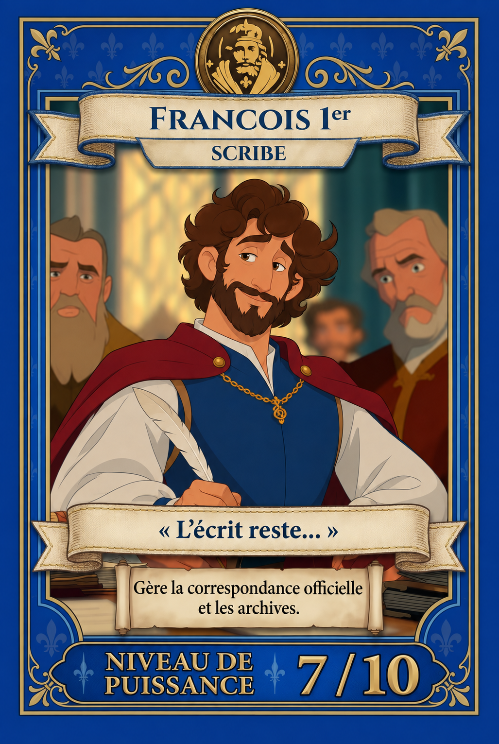 Carte de rôle Scribe, François Iᵉʳ