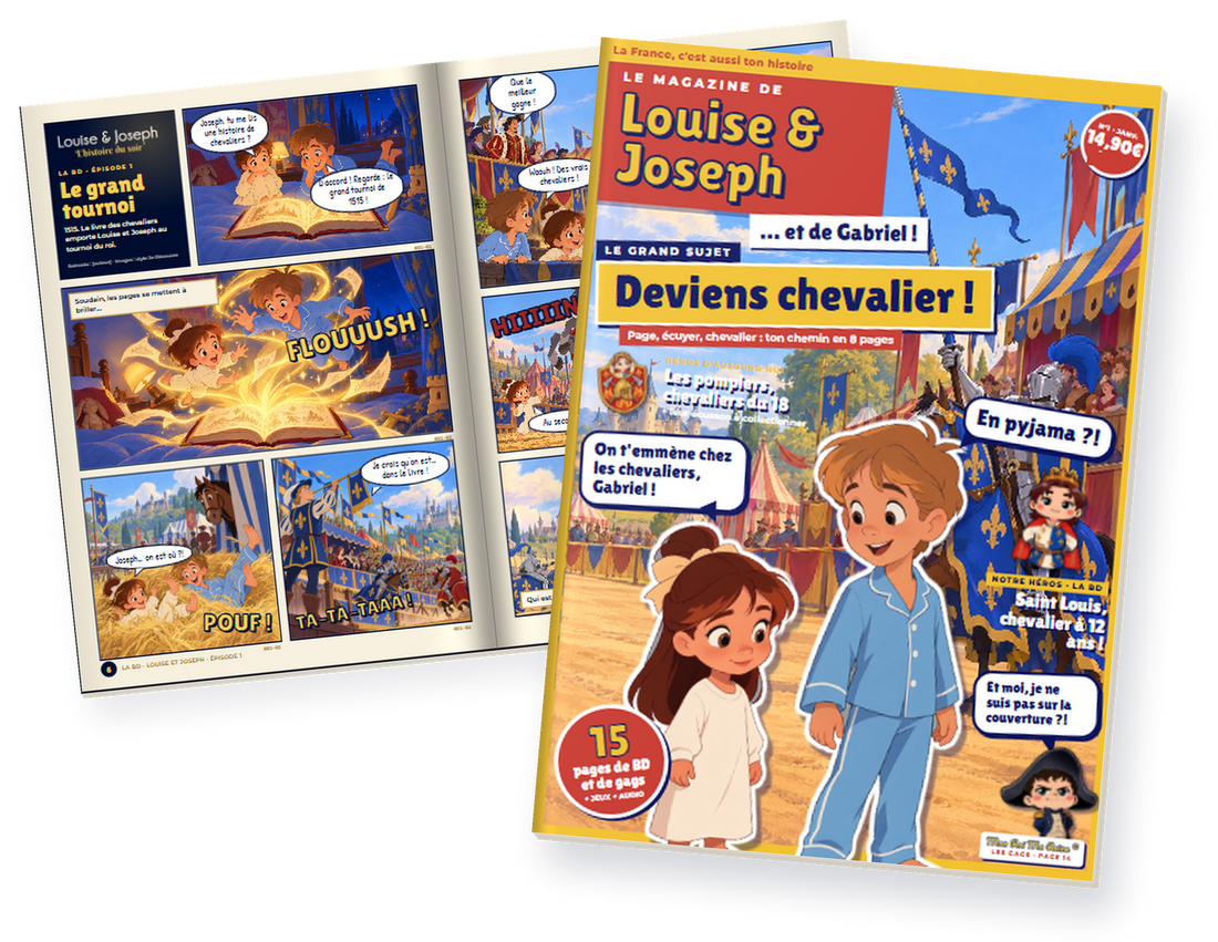 La couverture du n°1 : Deviens chevalier !