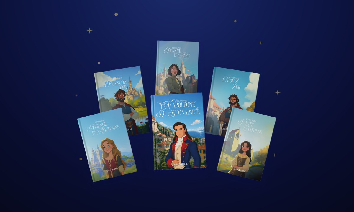 Les six albums du coffret Je Découvre, dont Aliénor d’Aquitaine