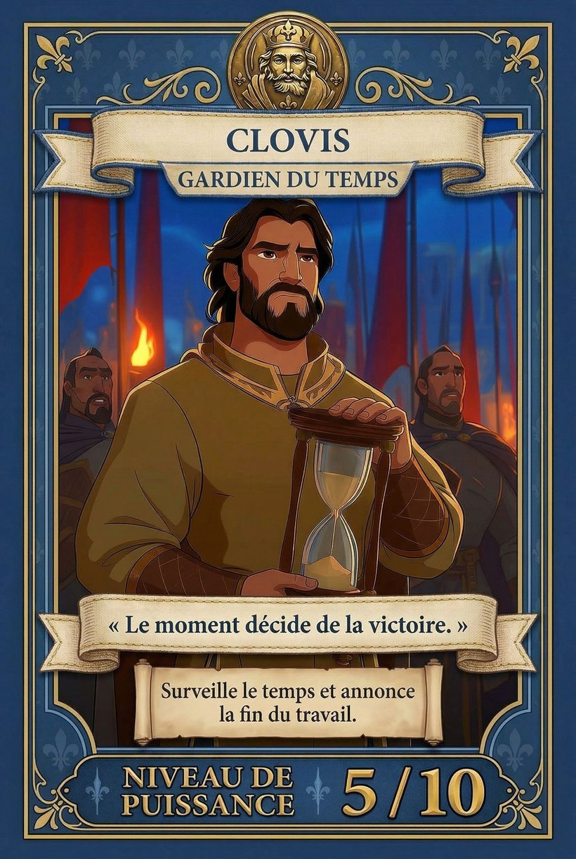 Carte de rôle Gardien du temps, Clovis