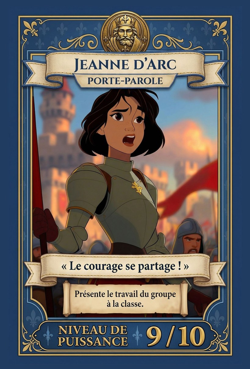 Carte de rôle Porte-parole, Jeanne d'Arc